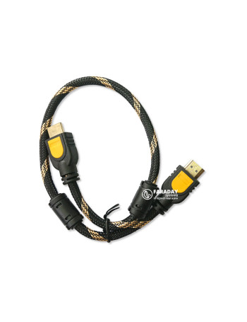 Кабель HDMI-HDMI 0.5м с фильтрами в оплетке