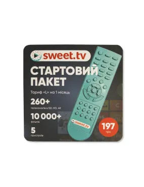 Стартовый пакет SWEET.TV пакет L на 1 мес.: цена, обзор, отзывы, фото. Купить sweet.tv в Киеве, Одессе.