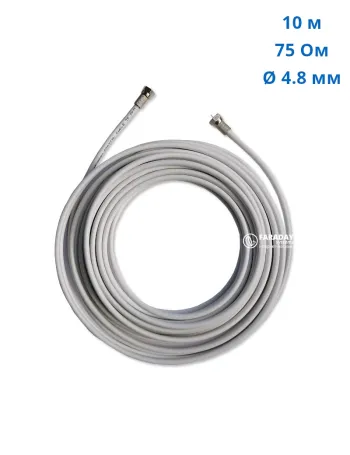 Кабель для эфирных и 3G/4G антенн 75 Ом, 10 м