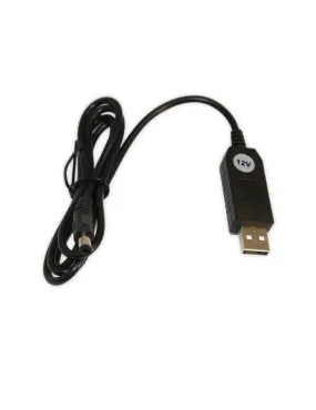 Кабель живлення USB 5В–DC (5.5x2.1) 12В
